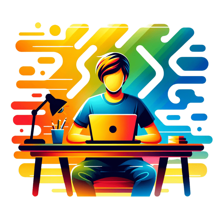 Joven programando